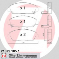 Комплект тормозных колодок ZIMMERMANN 21879.185.1