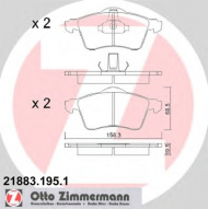 Комплект тормозных колодок ZIMMERMANN 21883.195.1