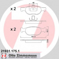 Комплект тормозных колодок ZIMMERMANN 21931.175.1