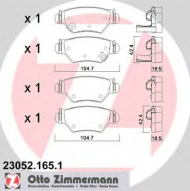 Комплект тормозных колодок ZIMMERMANN 23052.165.1