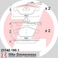 Комплект тормозных колодок ZIMMERMANN 23140.190.1