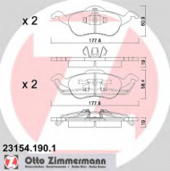 Комплект тормозных колодок ZIMMERMANN 23154.190.1