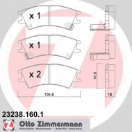 Комплект тормозных колодок ZIMMERMANN 23238.160.1