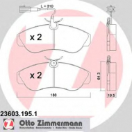 Комплект тормозных колодок ZIMMERMANN 23603.195.1