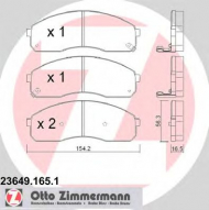 Комплект тормозных колодок ZIMMERMANN 23649.165.1