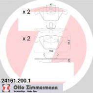Комплект тормозных колодок ZIMMERMANN 24161.200.1