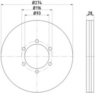 Тормозной диск HELLA 8DD 355 117-691