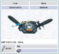 Переключатель MAGNETI MARELLI 000043156010