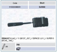 Переключатель MAGNETI MARELLI 510033388001
