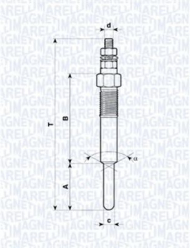 Свеча накаливания MAGNETI MARELLI 062583101304