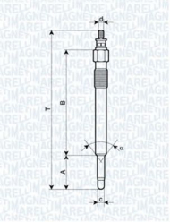 Свеча накаливания MAGNETI MARELLI 062900020304