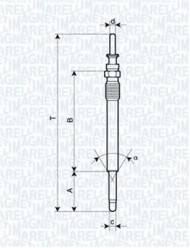 Свеча накаливания MAGNETI MARELLI 062900025304