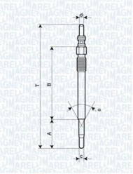 Свеча накаливания MAGNETI MARELLI 062900029304
