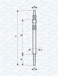 Свеча накаливания MAGNETI MARELLI 062900047304