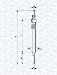 Свеча накаливания MAGNETI MARELLI 062900061304