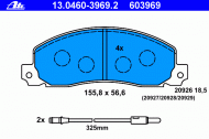 Комплект тормозных колодок ATE 13.0460-3969.2