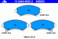 Комплект тормозных колодок ATE 13.0460-8002.2