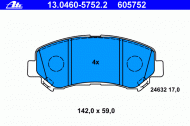 Комплект тормозных колодок ATE 13.0460-5752.2