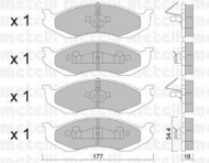 Комплект тормозных колодок METELLI 22-0218-0
