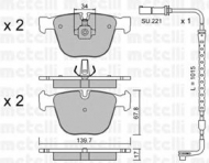 Комплект тормозных колодок METELLI 22-0773-3K