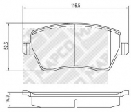 Комплект тормозных колодок MAPCO 6758