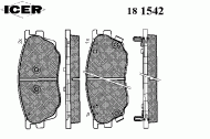 Комплект тормозных колодок ICER 181542