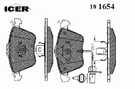 Комплект тормозных колодок ICER 181654