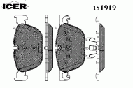 Комплект тормозных колодок ICER 181919