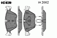 Комплект тормозных колодок ICER 182002