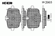 Комплект тормозных колодок ICER 182005