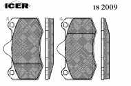 Комплект тормозных колодок ICER 182009