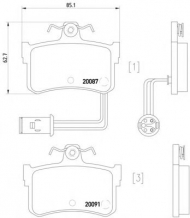 Комплект тормозных колодок PAGID T5028
