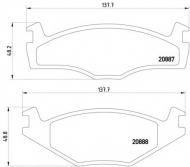 Комплект тормозных колодок PAGID T4151