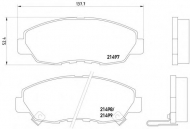 Комплект тормозных колодок PAGID T3023
