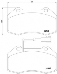 Комплект тормозных колодок PAGID T1786