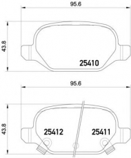 Комплект тормозных колодок PAGID T2233