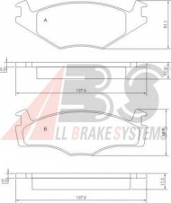 Комплект тормозных колодок A.B.S. 36853 OE