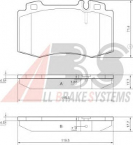 Комплект тормозных колодок A.B.S. 37149 OE