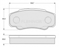 Комплект тормозных колодок FLENNOR FB210487