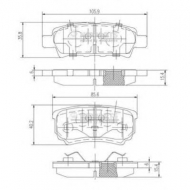 Комплект тормозных колодок NIPPARTS J3615014