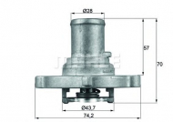 Термостат MAHLE ORIGINAL TI 122 87D