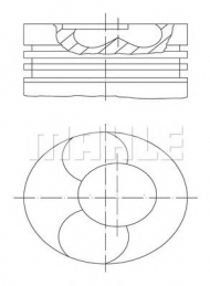Поршень MAHLE ORIGINAL 209 59 00
