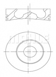 Поршень MAHLE ORIGINAL 010 22 00
