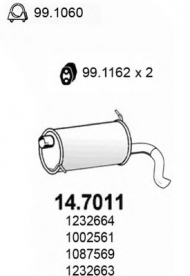 Амортизатор ASSO 14.7011