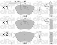 Комплект тормозных колодок CIFAM 822-083-2