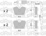 Комплект тормозных колодок CIFAM 822-641-0K
