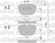 Комплект тормозных колодок CIFAM 822-770-0K