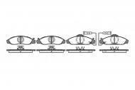 Комплект тормозных колодок WOKING P7243.02