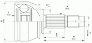 Шарнирный комплект OPEN PARTS CVJ5651.10