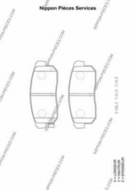 Комплект тормозных колодок NPS M361A07